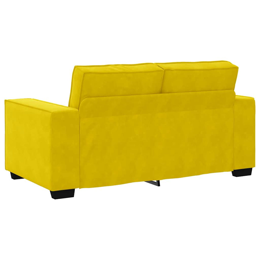 2-Delige Loungeset Met Kussens Fluweel Geel