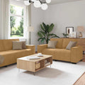 2-delige Loungeset met kussens fluweel bruin