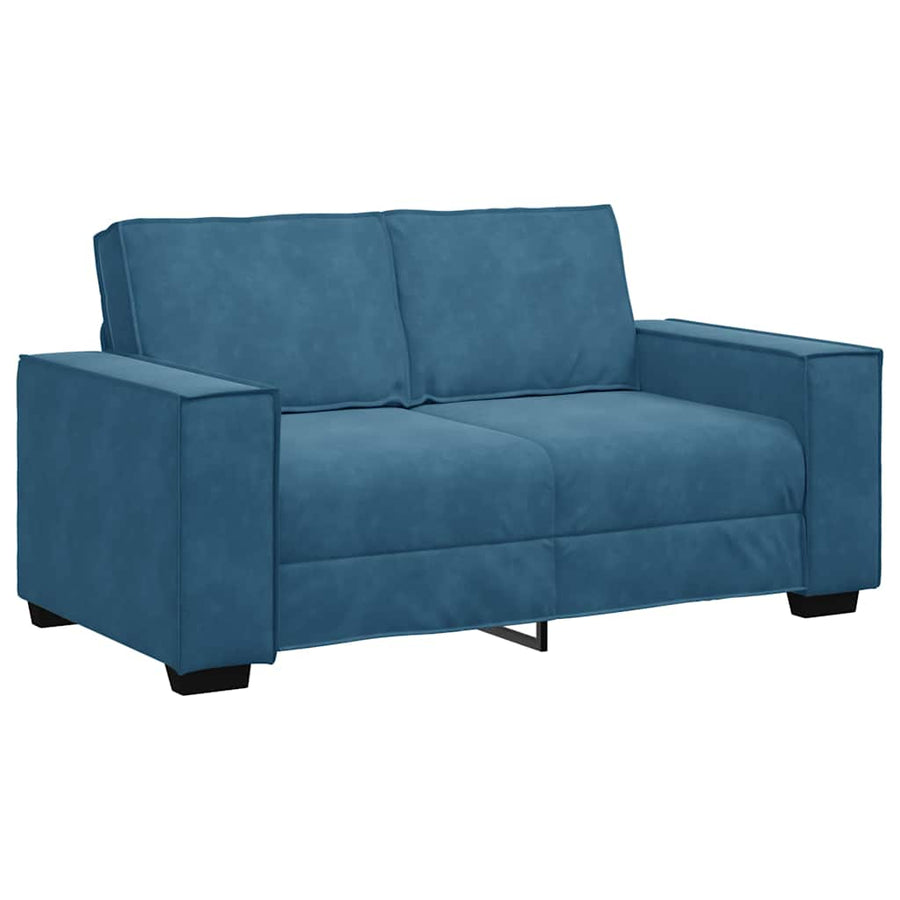 2-Delige Loungeset Met Kussens Fluweel Blauw