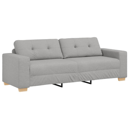 Bank 2 pcs Grijs 221 x 80 x 80 cm Linnen-mix stof