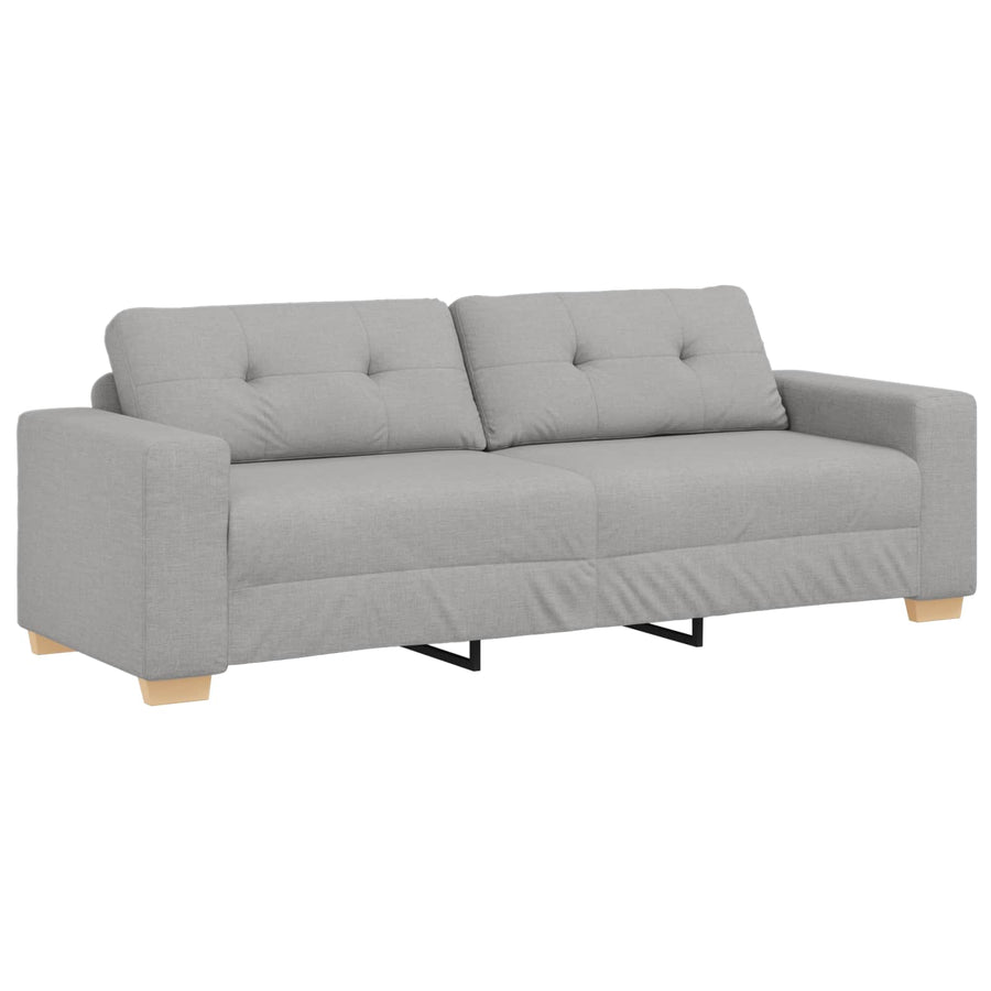 Bank 2 pcs Grijs 221 x 80 x 80 cm Linnen-mix stof