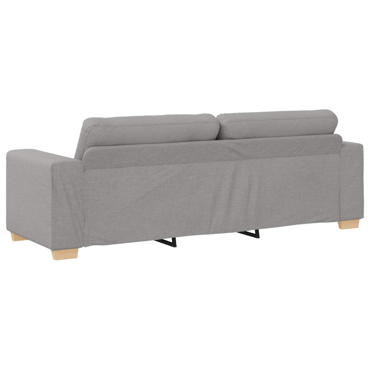 Bank 2 pcs Grijs 221 x 80 x 80 cm Linnen-mix stof
