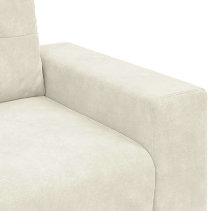 | Bankstel | 2 Pcs 221 X 78 X 80 Cm Fluweel Crème