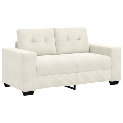 | Bankstel | 2 Pcs 221 X 78 X 80 Cm Fluweel Crème