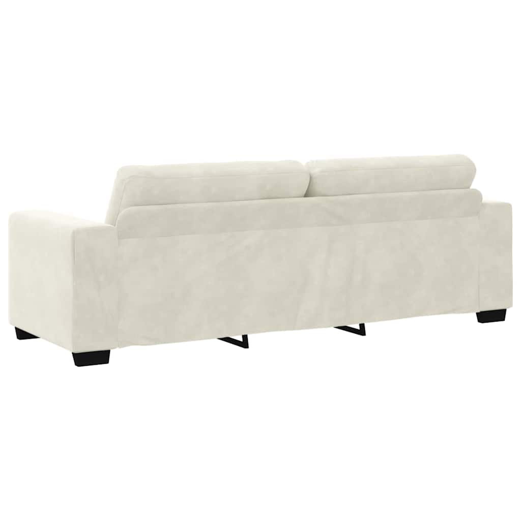 | Bankstel | 2 Pcs 221 X 78 X 80 Cm Fluweel Crème