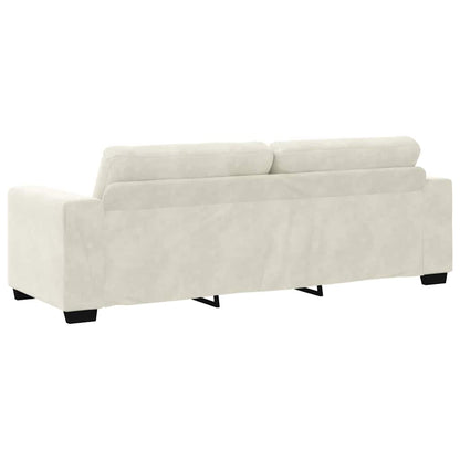 | Bankstel | 2 Pcs 221 X 78 X 80 Cm Fluweel Crème