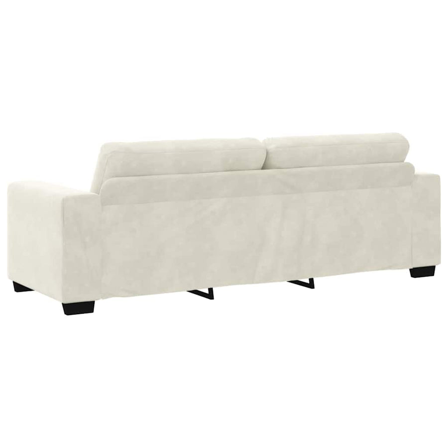 | Bankstel | 2 Pcs 221 X 78 X 80 Cm Fluweel Crème