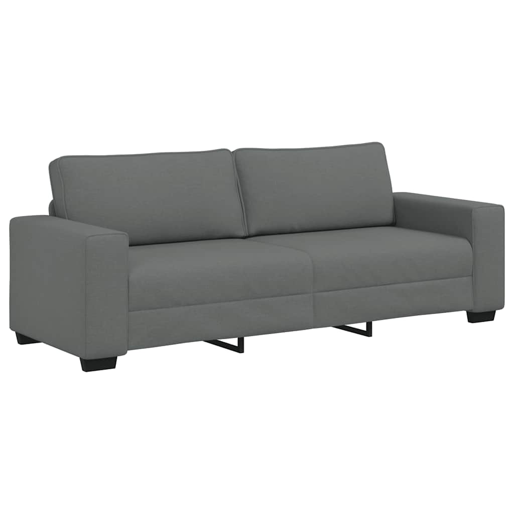 2-Delige Loungeset Met Kussens Stof Donkergrijs