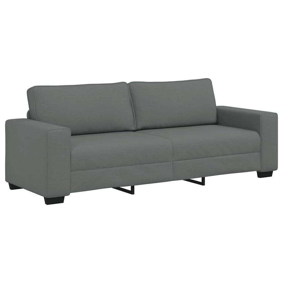 2-Delige Loungeset Met Kussens Stof Donkergrijs