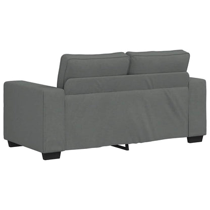 2-Delige Loungeset Met Kussens Stof Donkergrijs