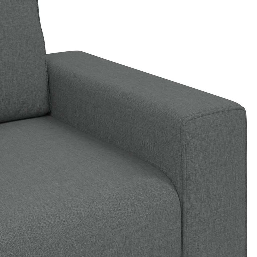 2-Delige Loungeset Met Kussens Stof Donkergrijs