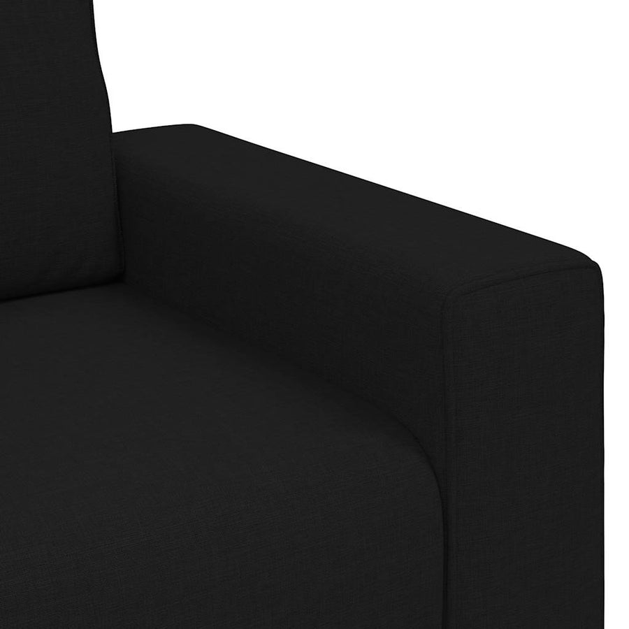 2-Delige Loungeset Met Kussens Stof Zwart