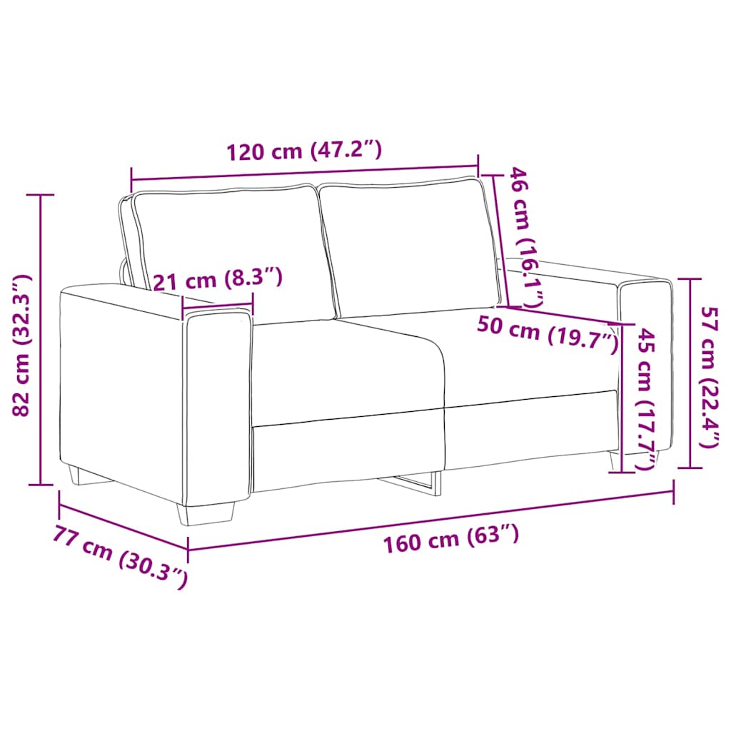 2-Delige Loungeset Met Kussens Stof Zwart