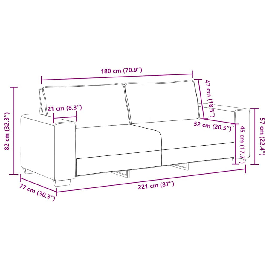 2-Delige Loungeset Met Kussens Stof Zwart