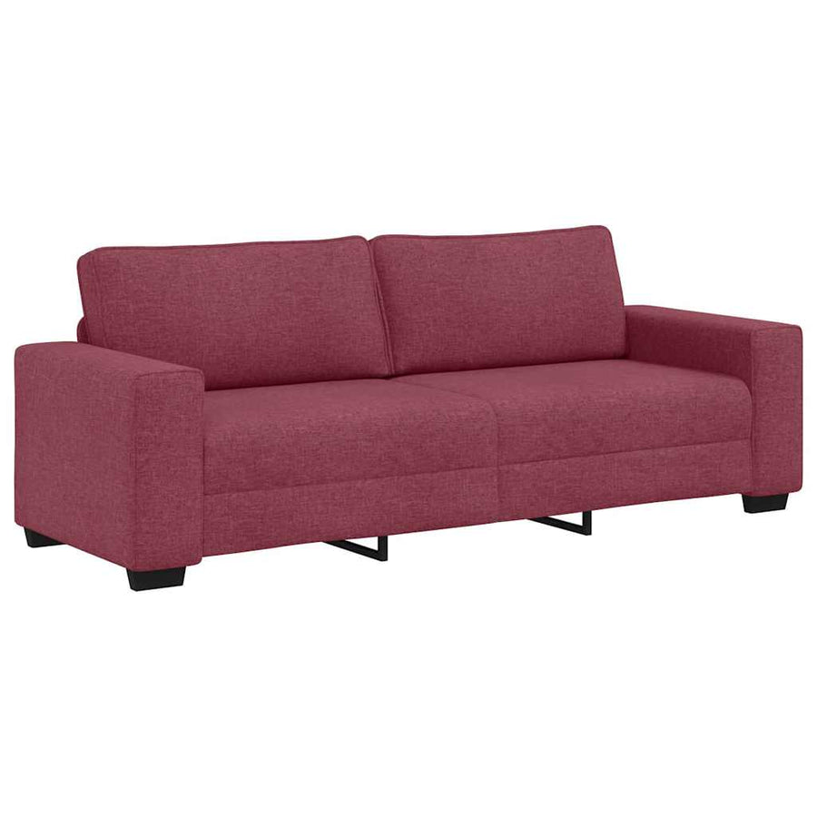 2-Delige Loungeset Met Kussens Stof Wijnrood