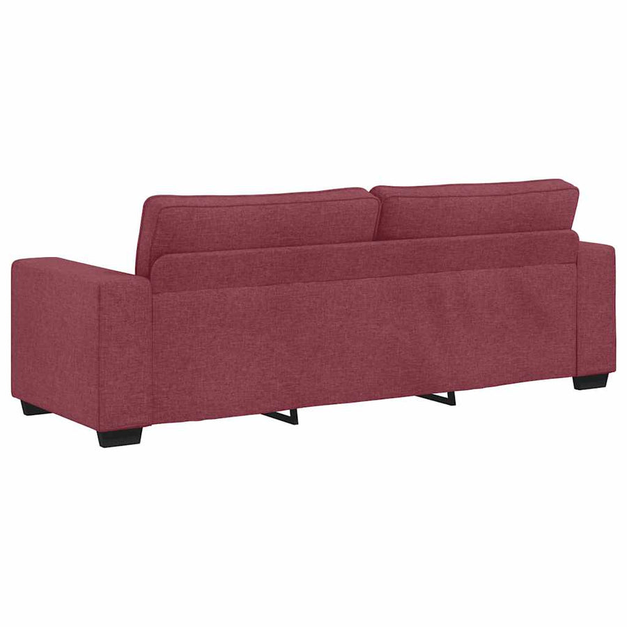 2-Delige Loungeset Met Kussens Stof Wijnrood