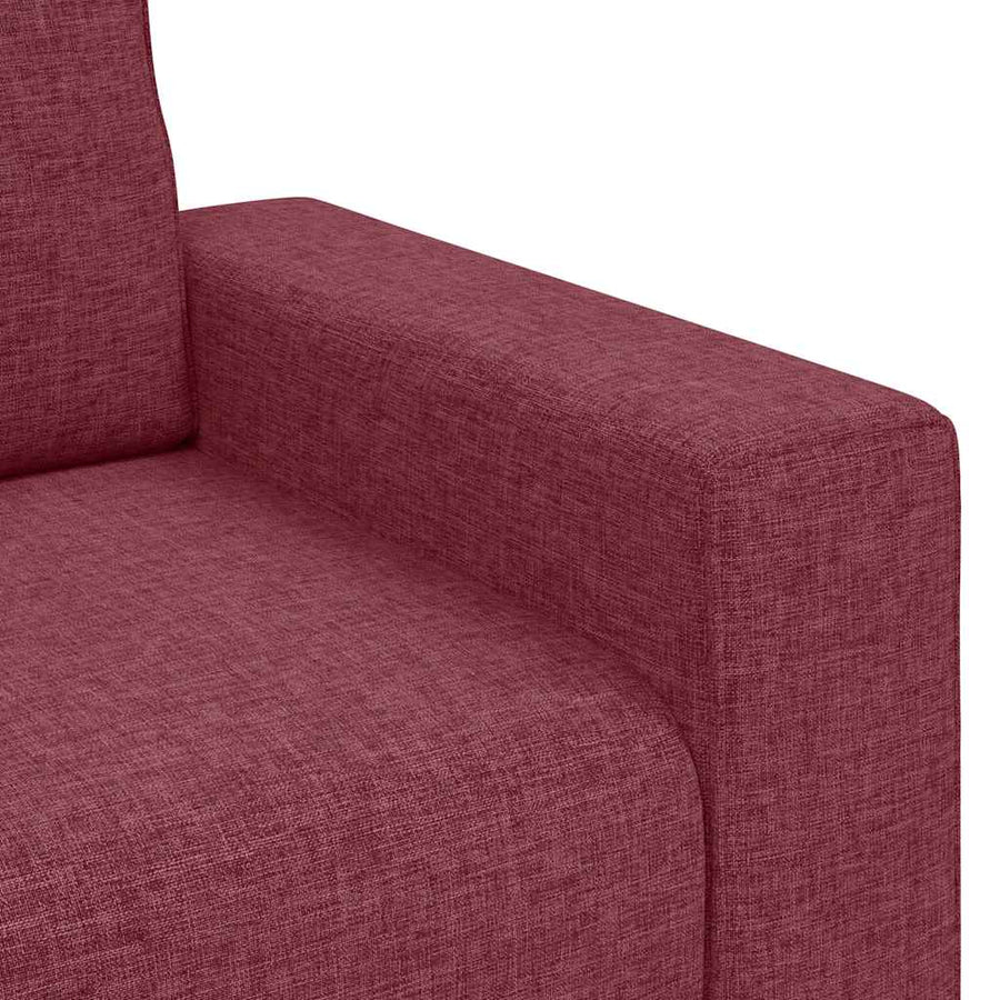 2-Delige Loungeset Met Kussens Stof Wijnrood