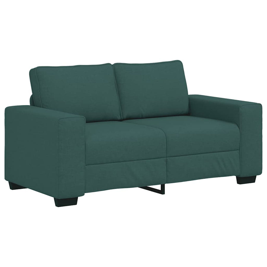 2-delige Loungeset met kussens stof donkergroen