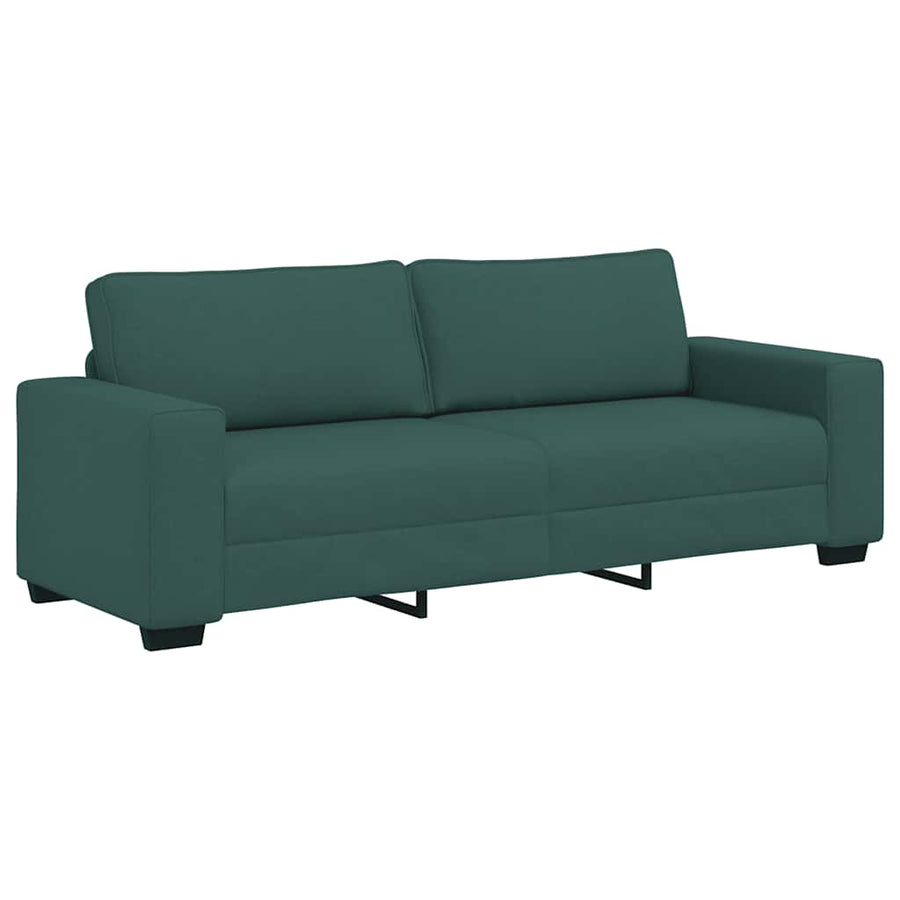 2-delige Loungeset met kussens stof donkergroen