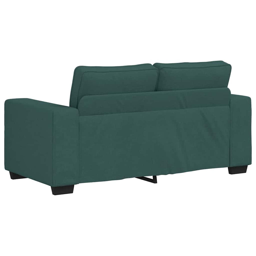 2-delige Loungeset met kussens stof donkergroen