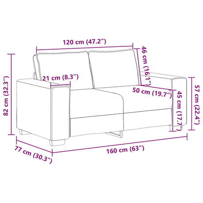 2-Delige Loungeset Met Kussens Stof Taupe