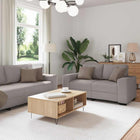 Loungeset 2-delig stof taupe