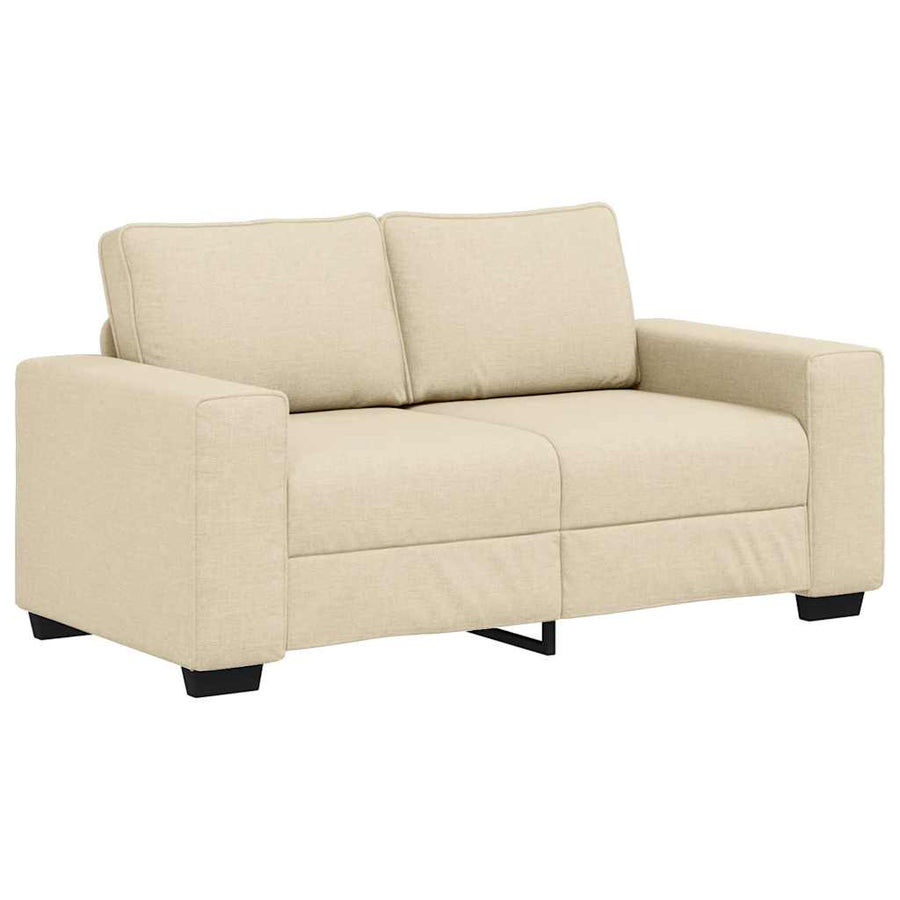2-Delige Loungeset Met Kussens Stof Kleurig Crème