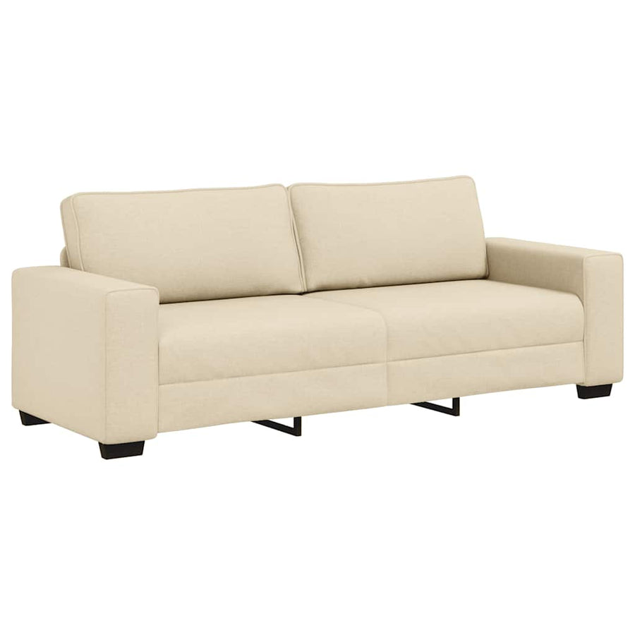 2-Delige Loungeset Met Kussens Stof Kleurig Crème