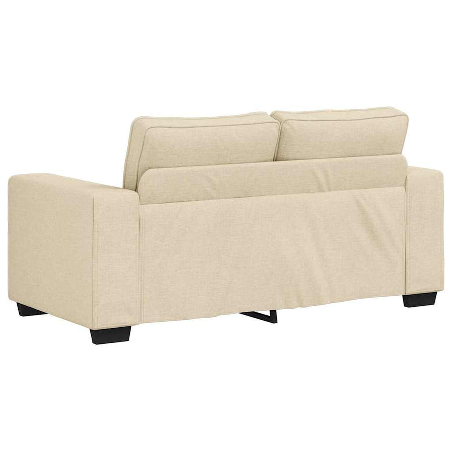 2-Delige Loungeset Met Kussens Stof Kleurig Crème