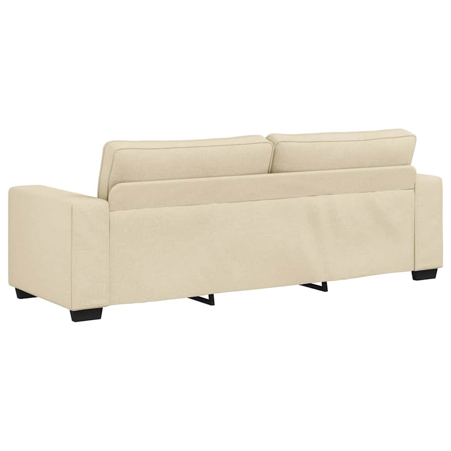 2-Delige Loungeset Met Kussens Stof Kleurig Crème