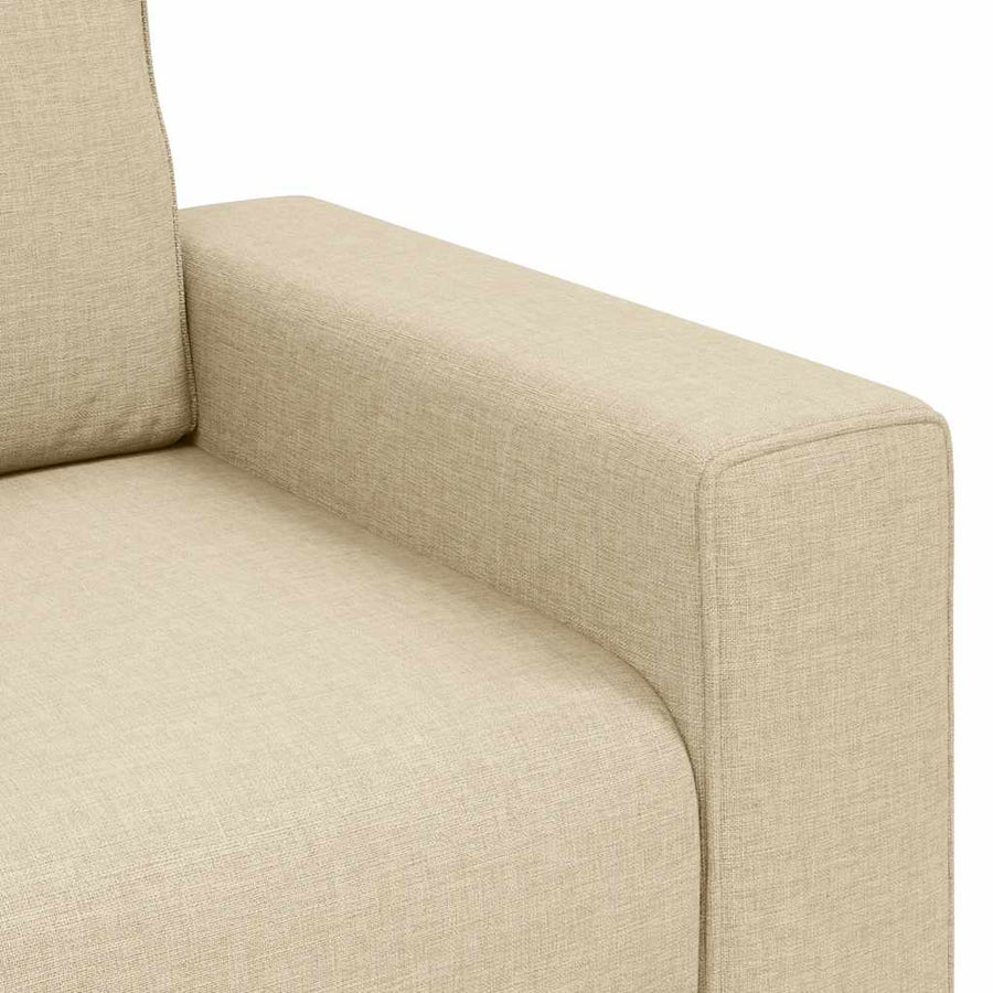 2-Delige Loungeset Met Kussens Stof Kleurig Crème