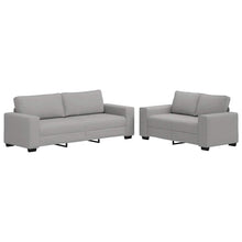 2-Delige Loungeset Met Kussens Stof Wolk Grijs Wolkengrijs