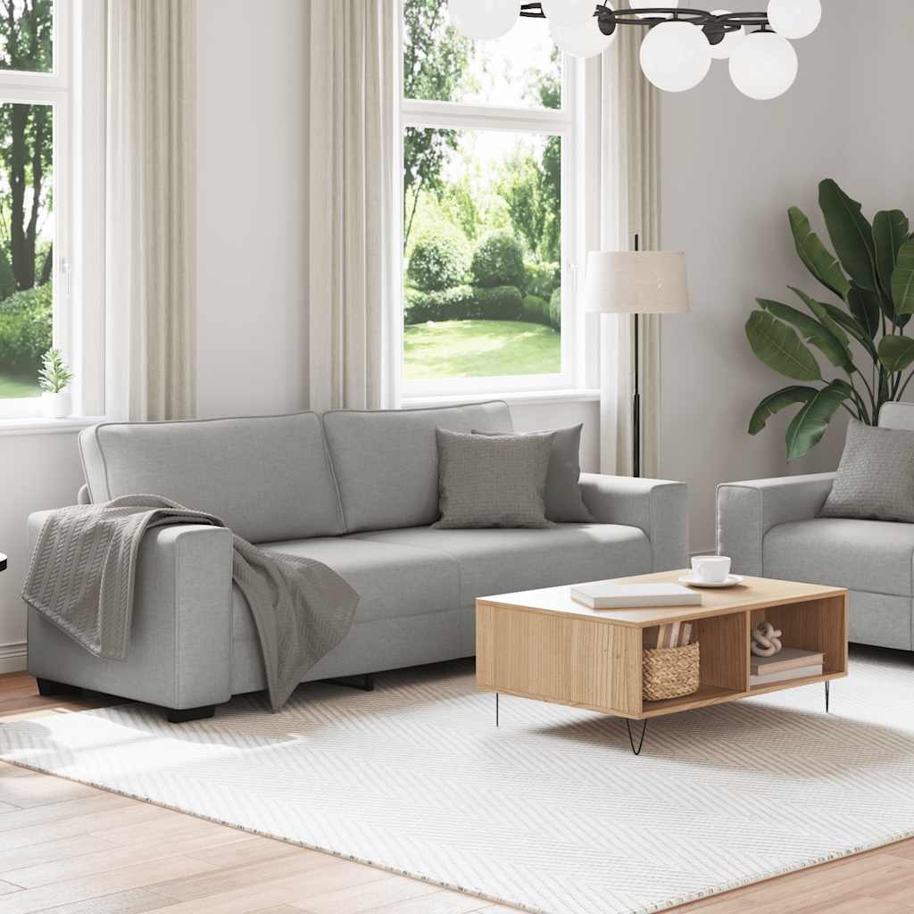 2-Delige Loungeset Met Kussens Stof Wolk Grijs Wolkengrijs