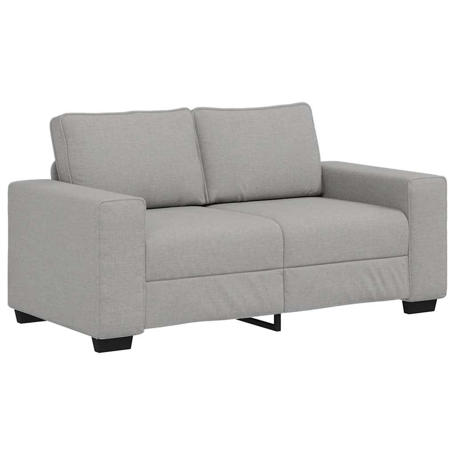 2-Delige Loungeset Met Kussens Stof Wolk Grijs Wolkengrijs