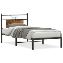 Bedframe zonder matras hout gerookt eikenkleurig 75x190 cm