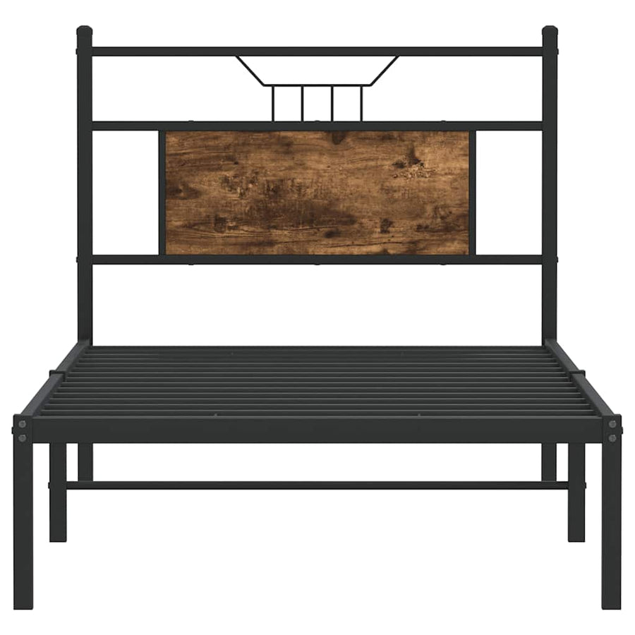 Bedframe zonder matras hout gerookt eikenkleurig 80x200 cm
