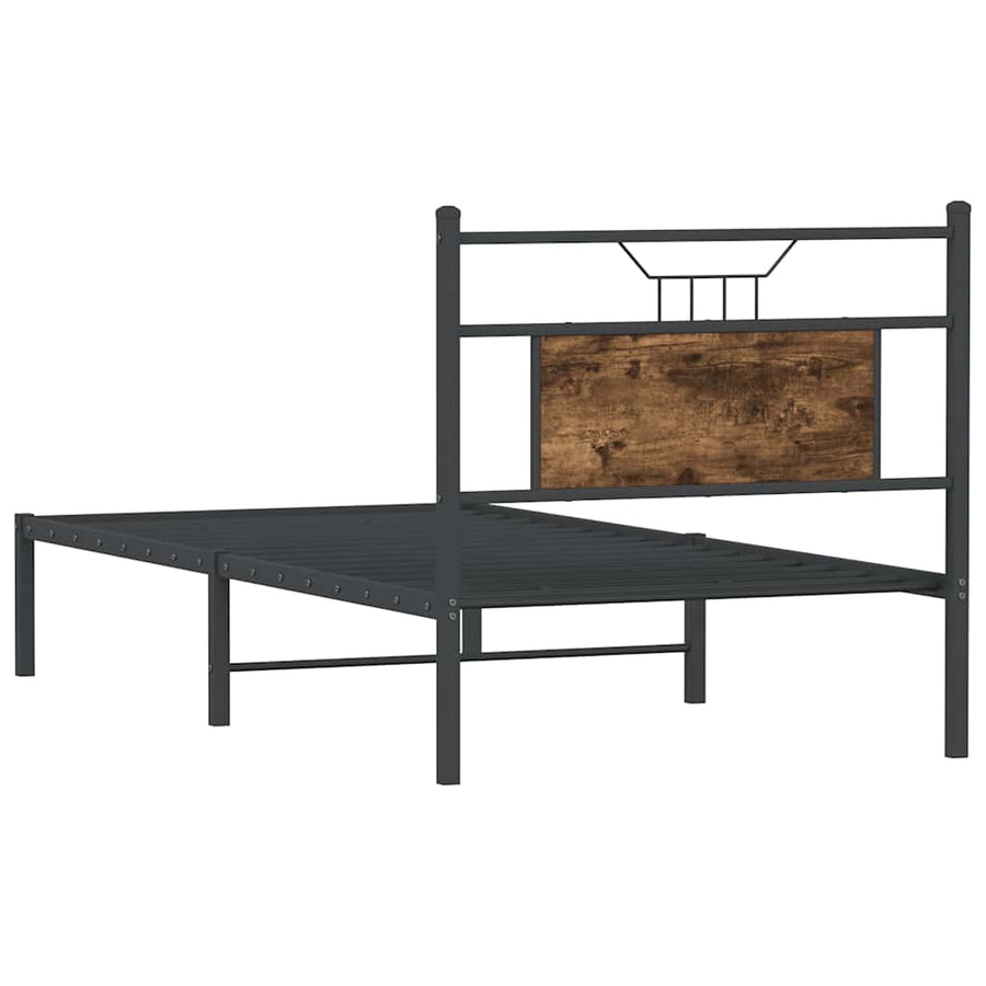 Bedframe zonder matras hout gerookt eikenkleurig 90x190 cm