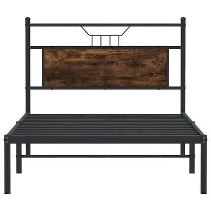 Bedframe zonder matras hout gerookt eikenkleurig 100x190 cm