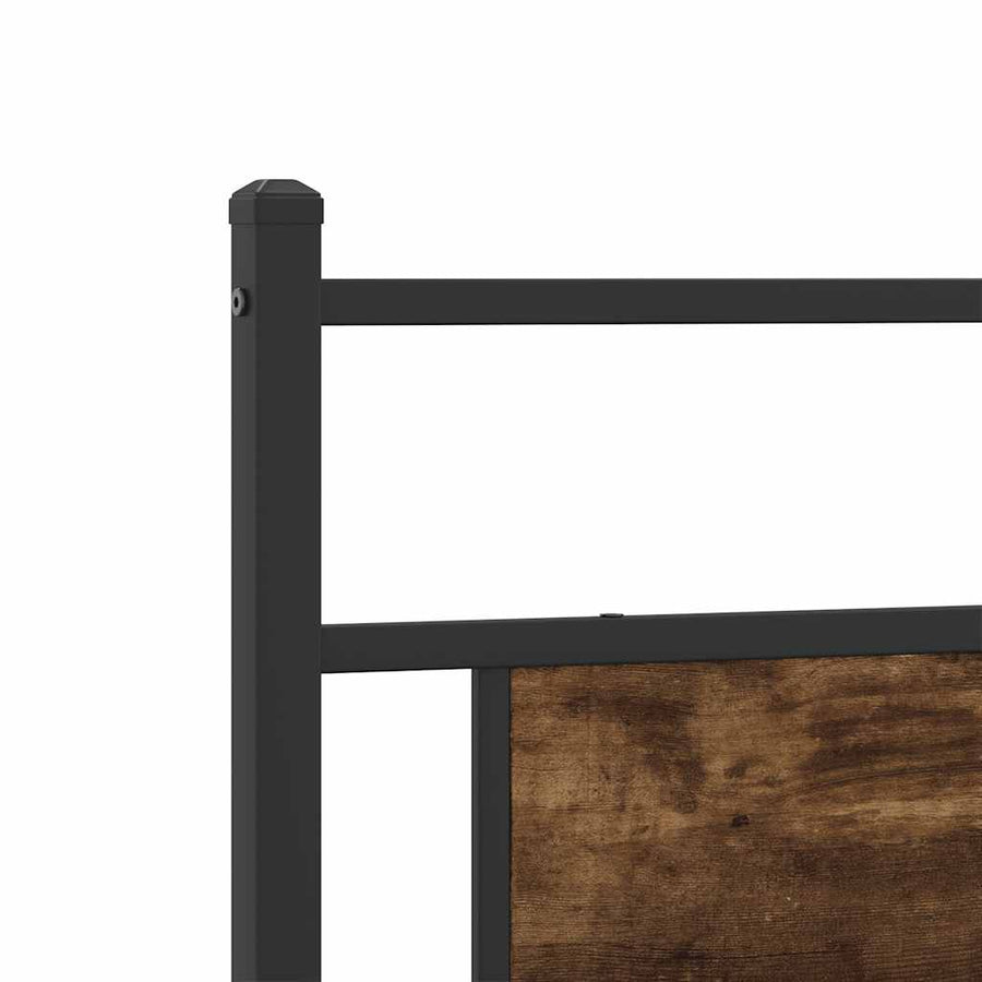 Bedframe zonder matras hout gerookt eikenkleurig 100x200 cm