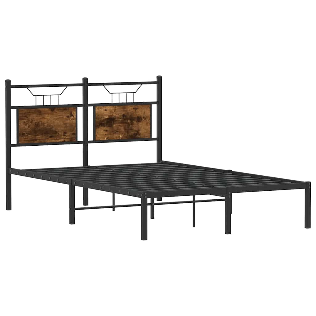 Bedframe zonder matras hout gerookt eikenkleurig 120x190 cm