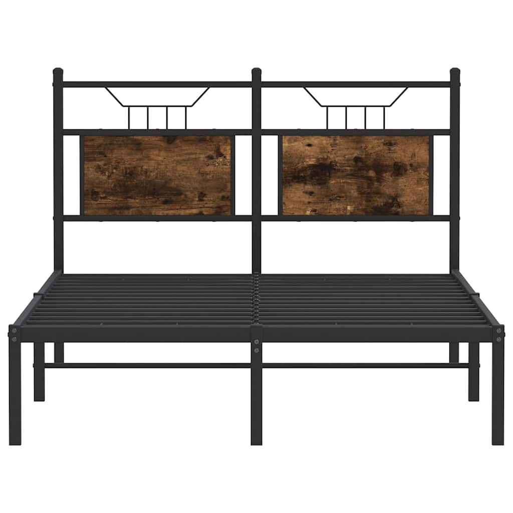 Bedframe zonder matras hout gerookt eikenkleurig 120x190 cm