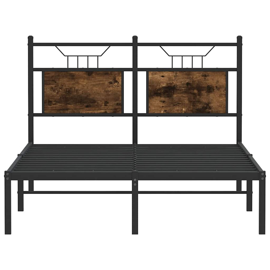 Bedframe zonder matras hout gerookt eikenkleurig 120x190 cm