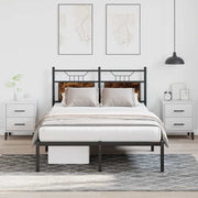 Bedframe 120x190 cm hout gerookt eiken
