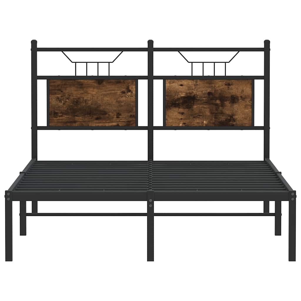 Bedframe zonder matras hout gerookt eikenkleurig 120x200 cm