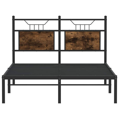 Bedframe zonder matras hout gerookt eikenkleurig 120x200 cm