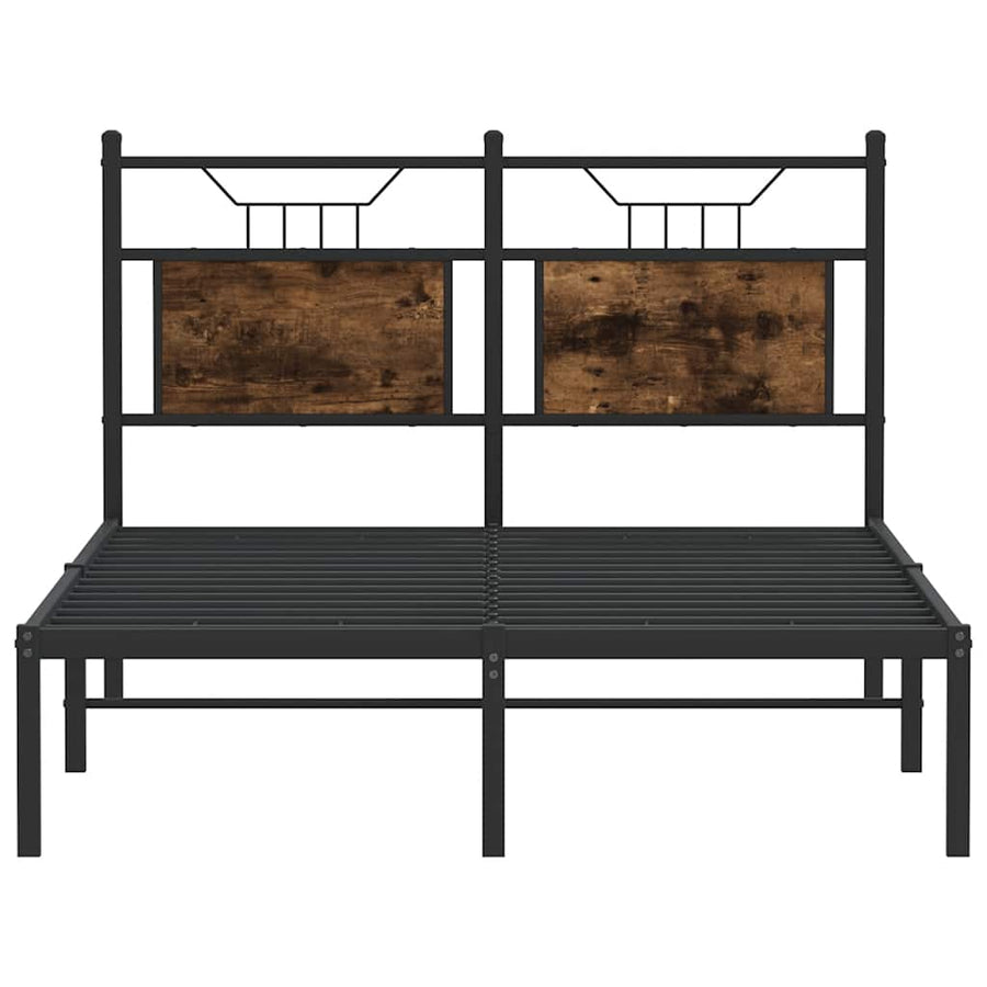 Bedframe zonder matras hout gerookt eikenkleurig 120x200 cm