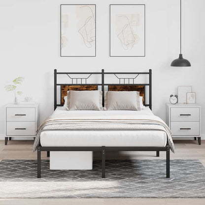 Bedframe zonder matras hout gerookt eikenkleurig 120x200 cm