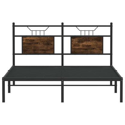 Bedframe zonder matras hout gerookt eikenkleurig 137x190 cm