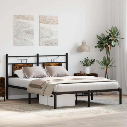 Bedframe zonder matras hout gerookt eikenkleurig 140x200 cm