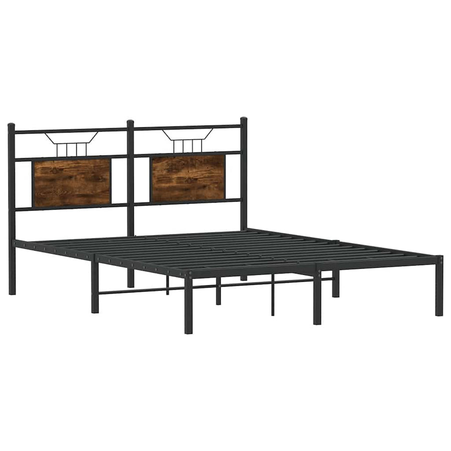 Bedframe zonder matras hout gerookt eikenkleurig 140x200 cm